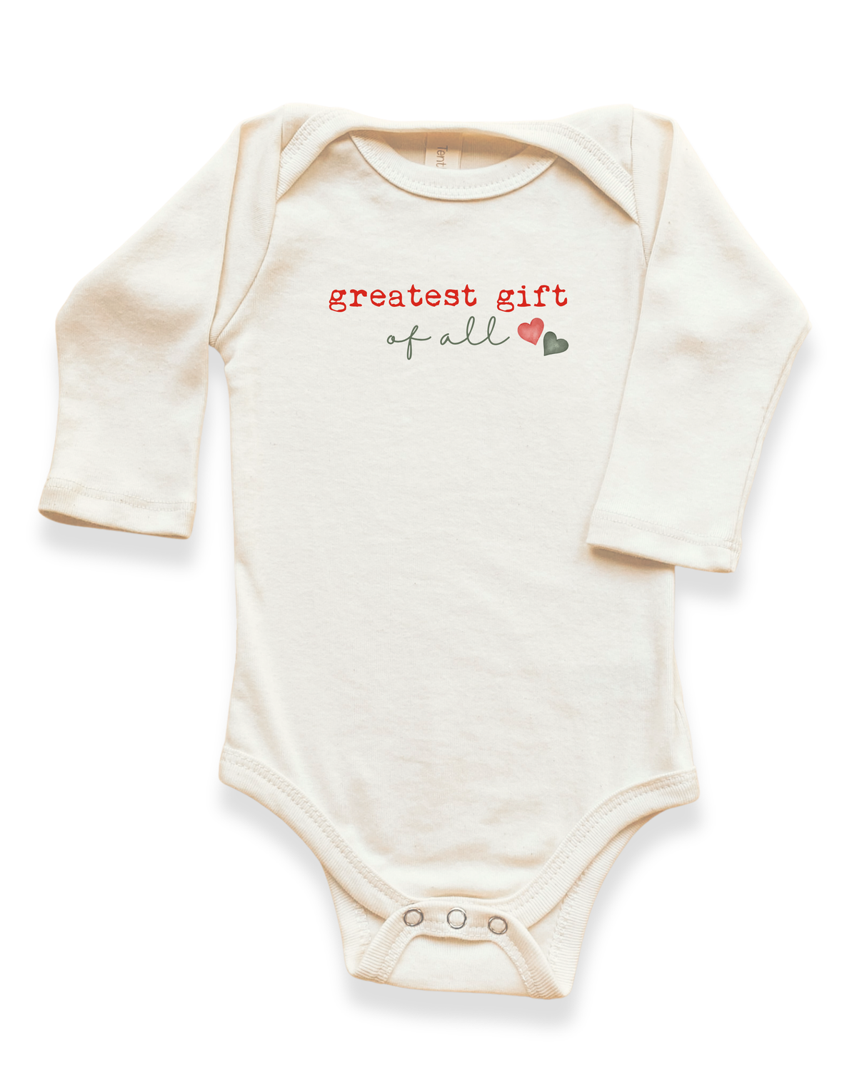 Greatest Gift of All Organic Cotton Baby Bodysuit – Long Sleeve, 0–18M
