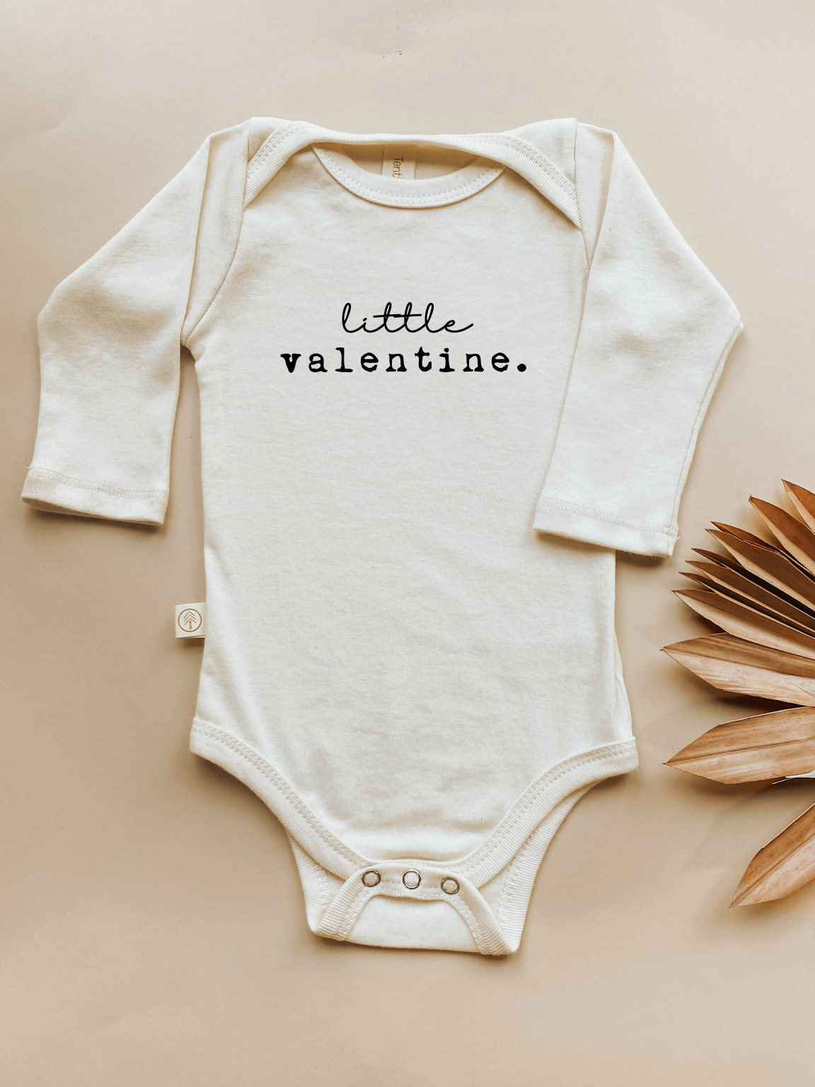 Little Valentine Organic Cotton Baby Bodysuit – Long Sleeve, Red or Black, 0–24M