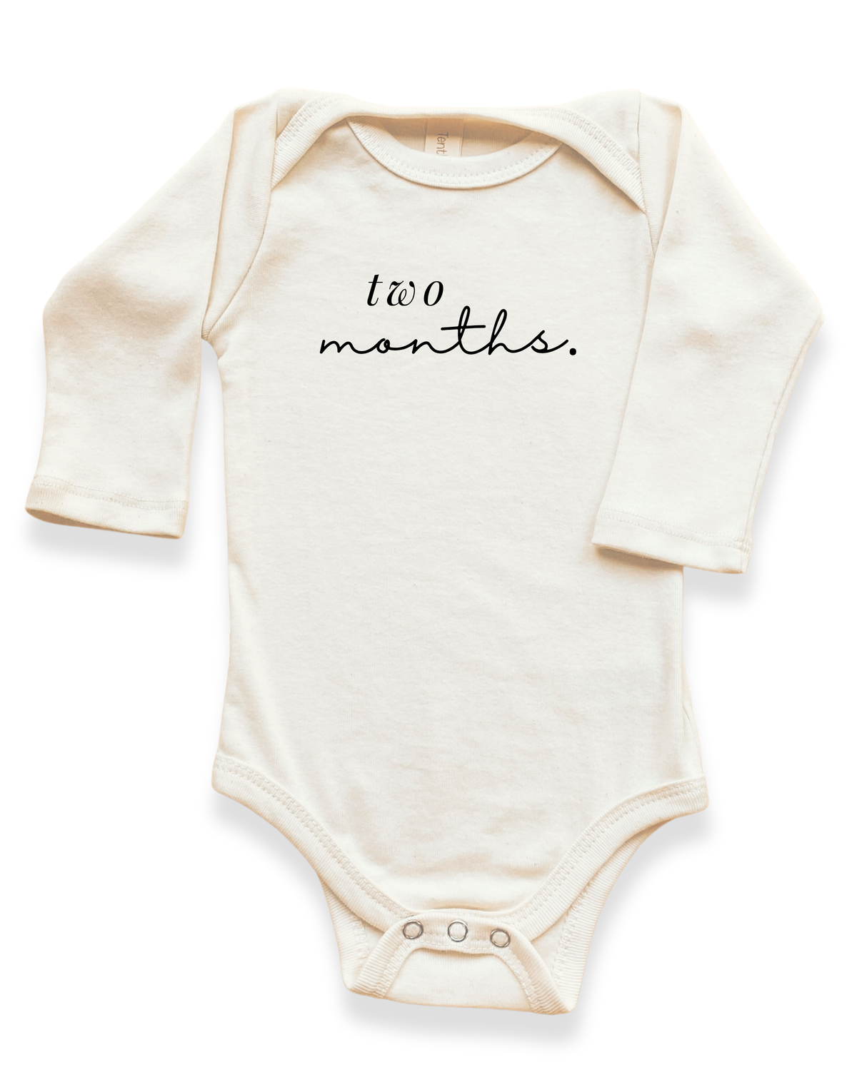 Monthly Milestones Organic Cotton Baby Bodysuit – Long Sleeve, Months 1–12, 0–24M