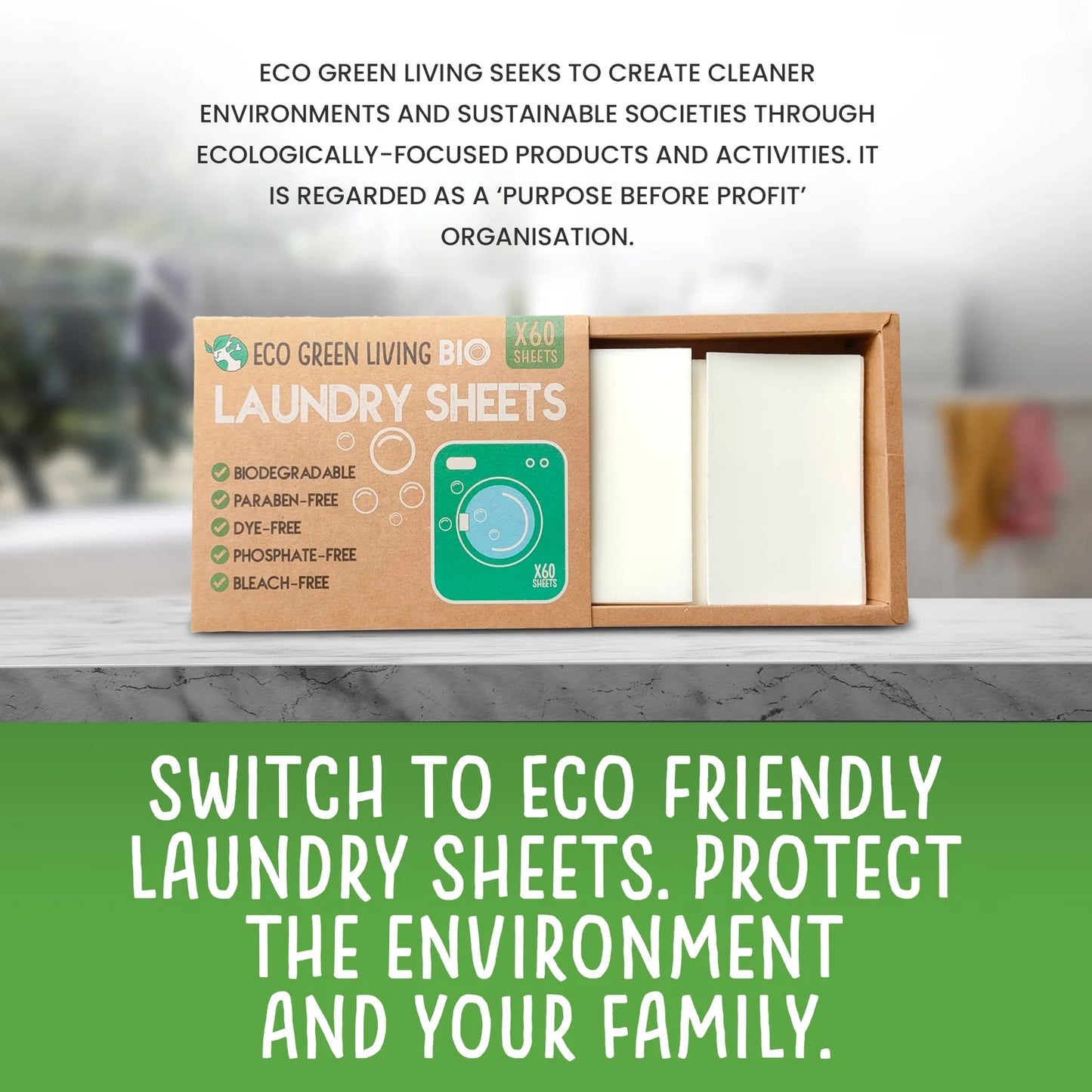 Laundry Detergent Sheets x 60 (Fragrance-Free)