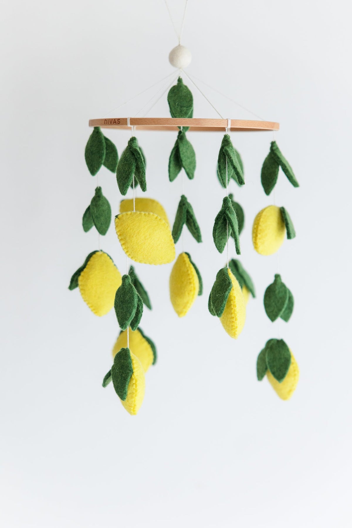 Lemon Crib Mobile – Handmade Wool Felt Nursery Decor