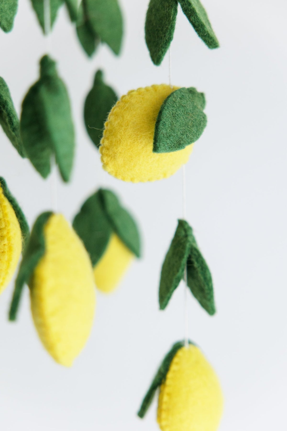 Lemon Crib Mobile – Handmade Wool Felt Nursery Decor