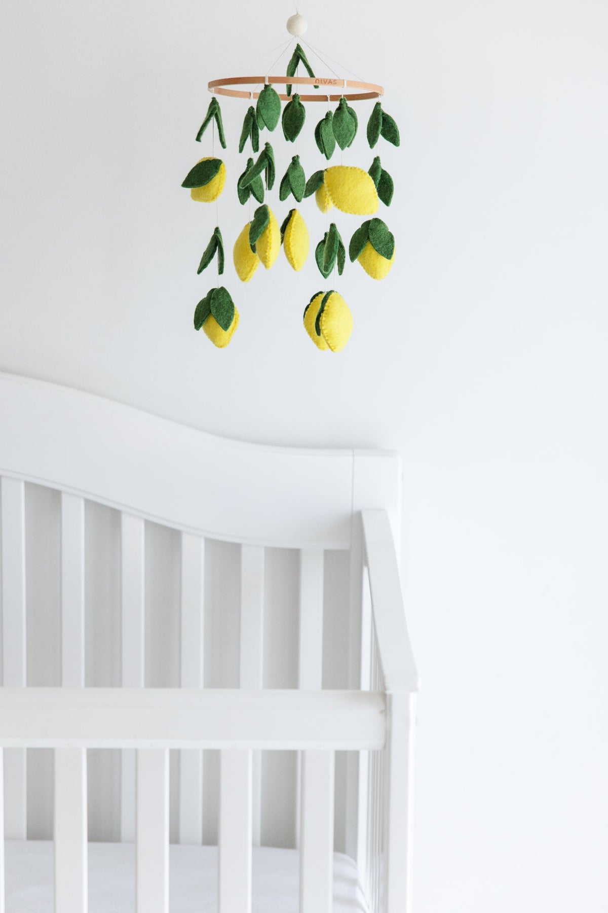 Lemon Crib Mobile – Handmade Wool Felt Nursery Decor