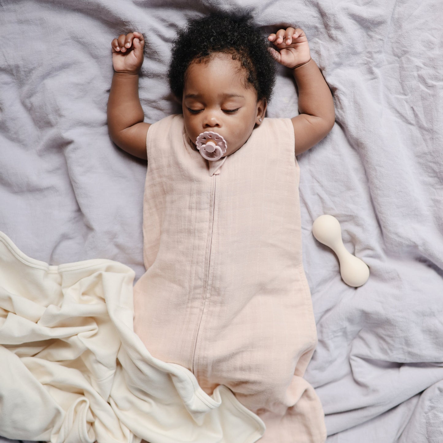 Mushie Organic Muslin Cotton Baby Sleep Bag | Lightweight Sustainable Sleep Sack