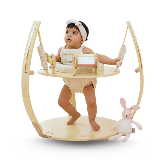 Avenlur Ivy | 3-in-1 Wooden Baby Bouncer,  Gym & Toddler Activity Table