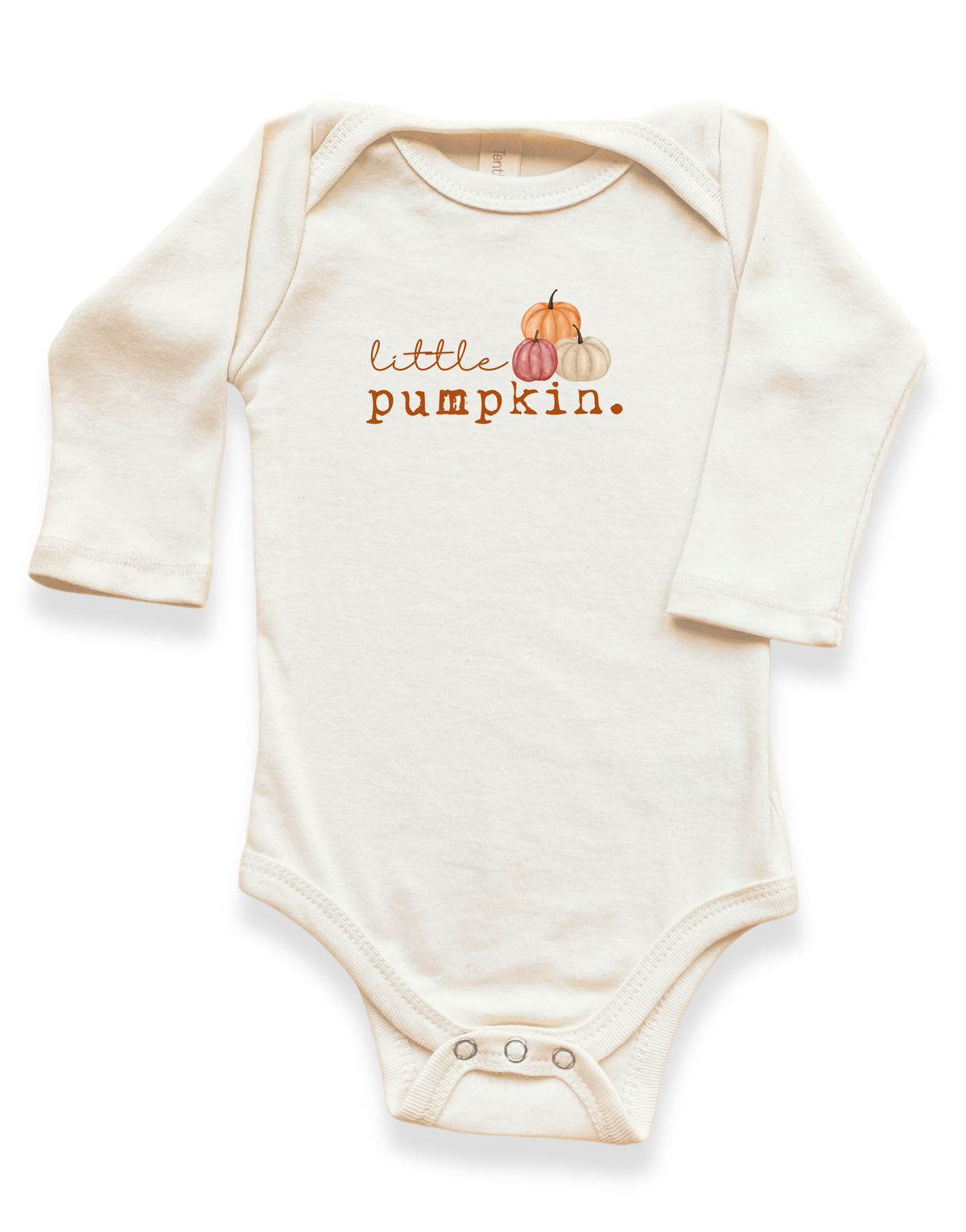 Little Pumpkin Stack Organic Cotton Baby Bodysuit – Long Sleeve, 0–18M