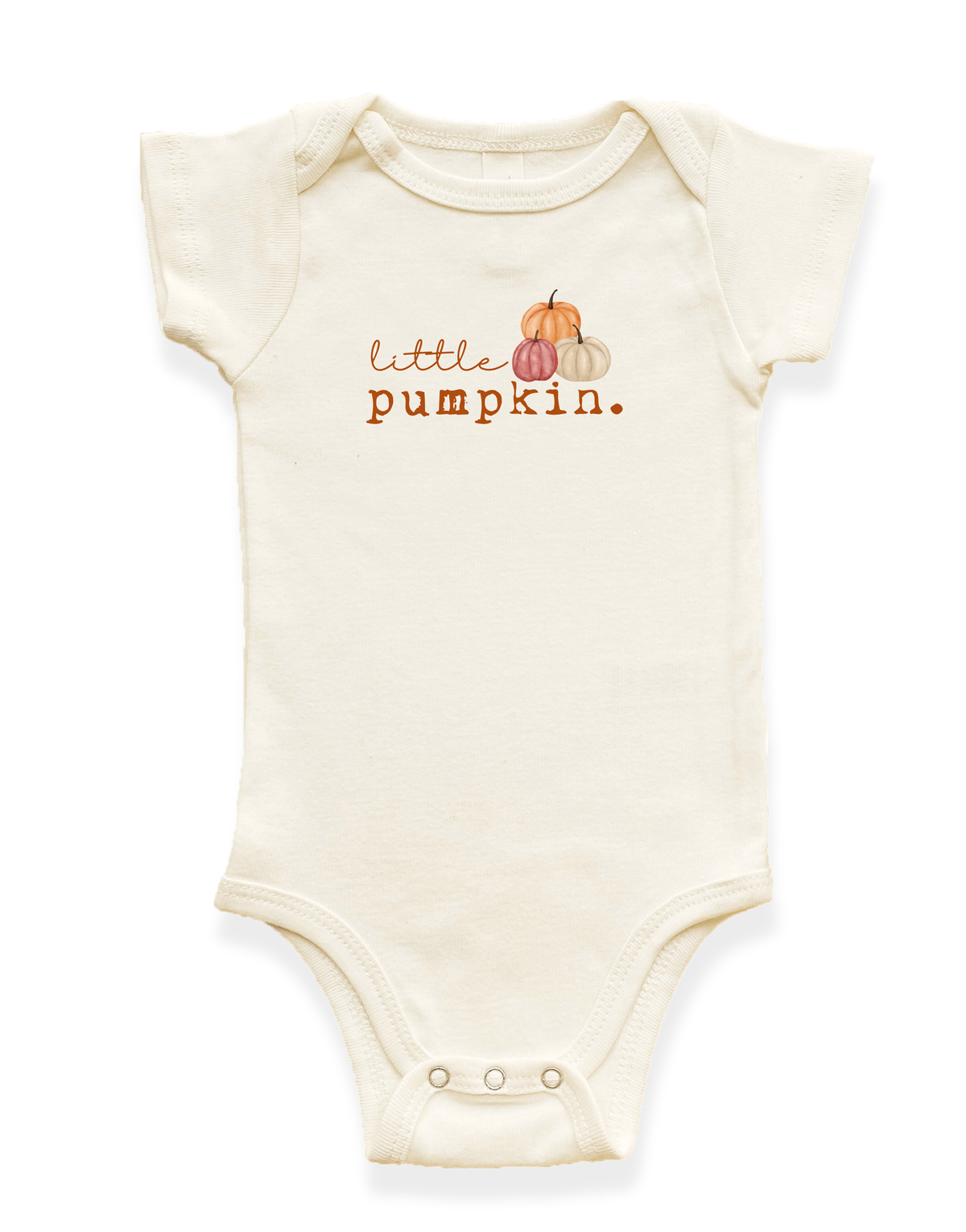 Little Pumpkin Stack Organic Cotton Baby Bodysuit – Short Sleeve, 0–18M