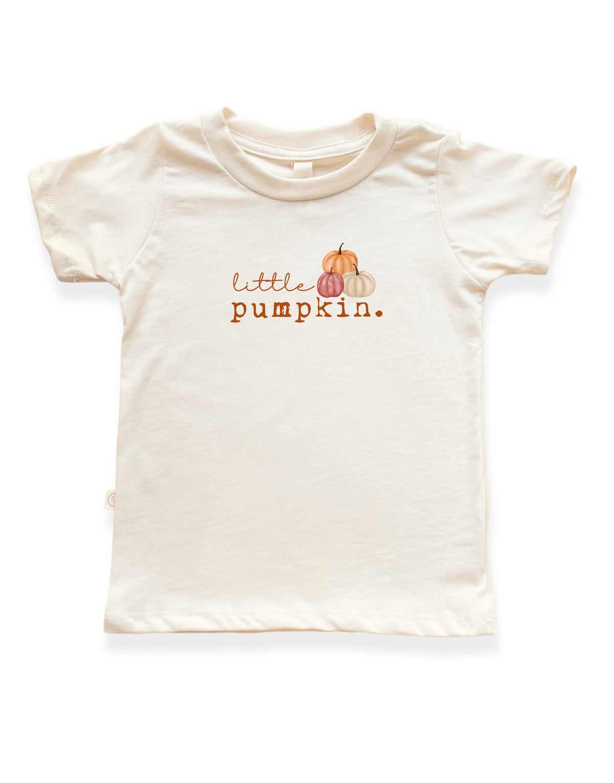 Little Pumpkin Stack Organic Cotton Kids T-Shirt – Short Sleeve, 2T–12Y