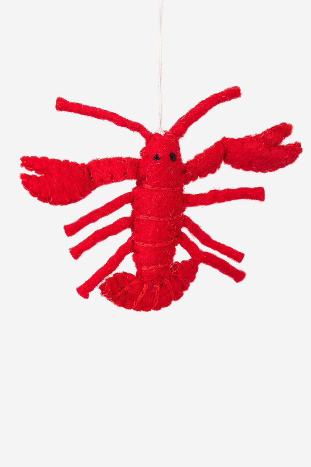 Lobster Ornament – Handmade Wool Felt Holiday Decor