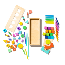 Load image into Gallery viewer, The Block Set - Award-Winning Sustainable and Non-Toxic 70-Piece Solid Wood Building System for Toddlers and Preschoolers by Lovevery
