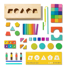 Load image into Gallery viewer, The Block Set - Award-Winning Sustainable and Non-Toxic 70-Piece Solid Wood Building System for Toddlers and Preschoolers by Lovevery
