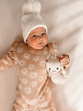 Load image into Gallery viewer, Luna + Luca Floral Organic Cotton Baby Girl Knit Jacquard Jumpsuit Onesie
