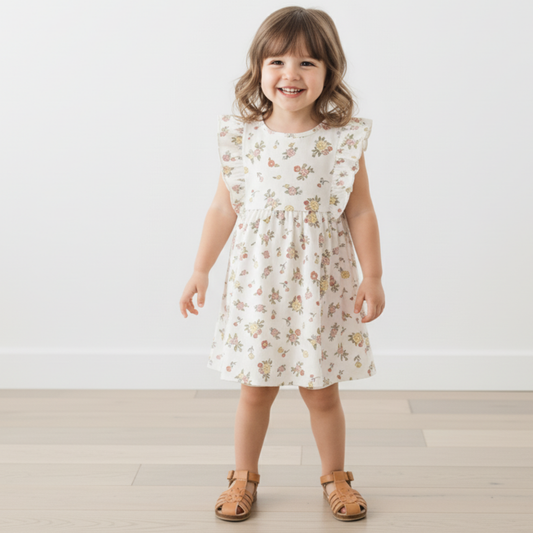 Organic Flutter Dress - Meadow