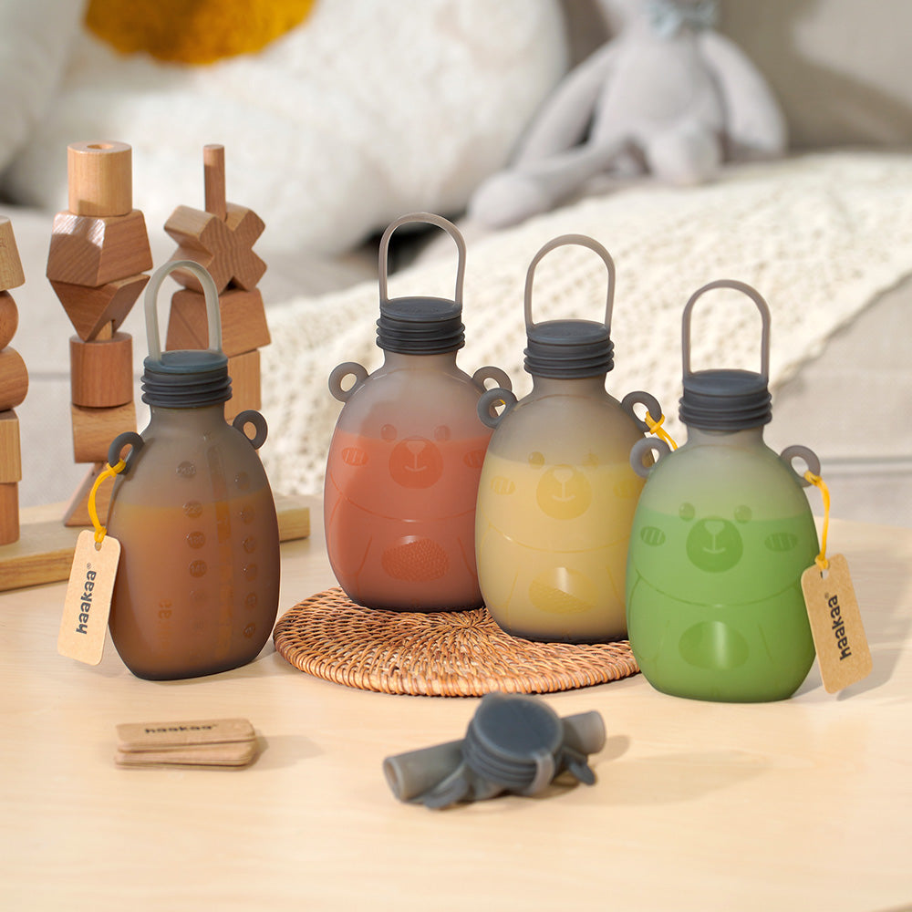 Haakaa Happii Bear Silicone Milk Storage Bag (9oz/260ml)