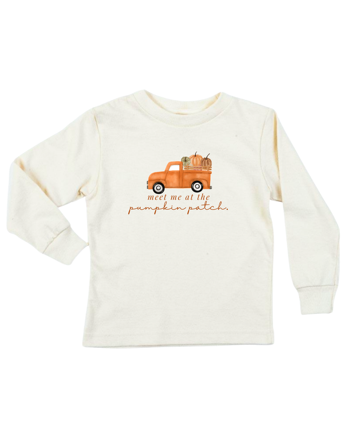 Meet Me At The Pumpkin Patch Organic Cotton Kids T-Shirt – Long Sleeve, 2Y–12Y