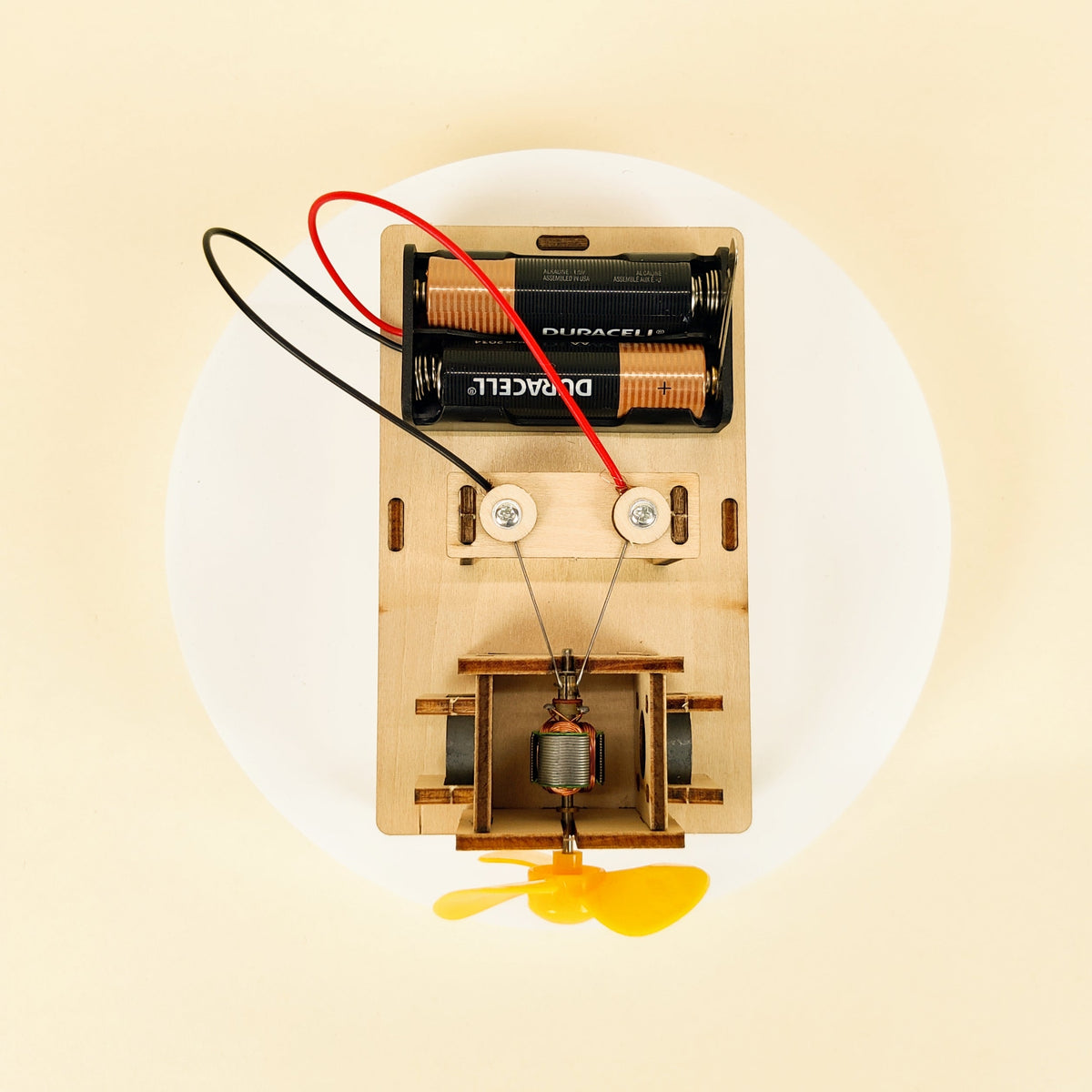 Kitsville Electric Motor DIY Kit – Wooden STEM Building Kit for Kids 8+