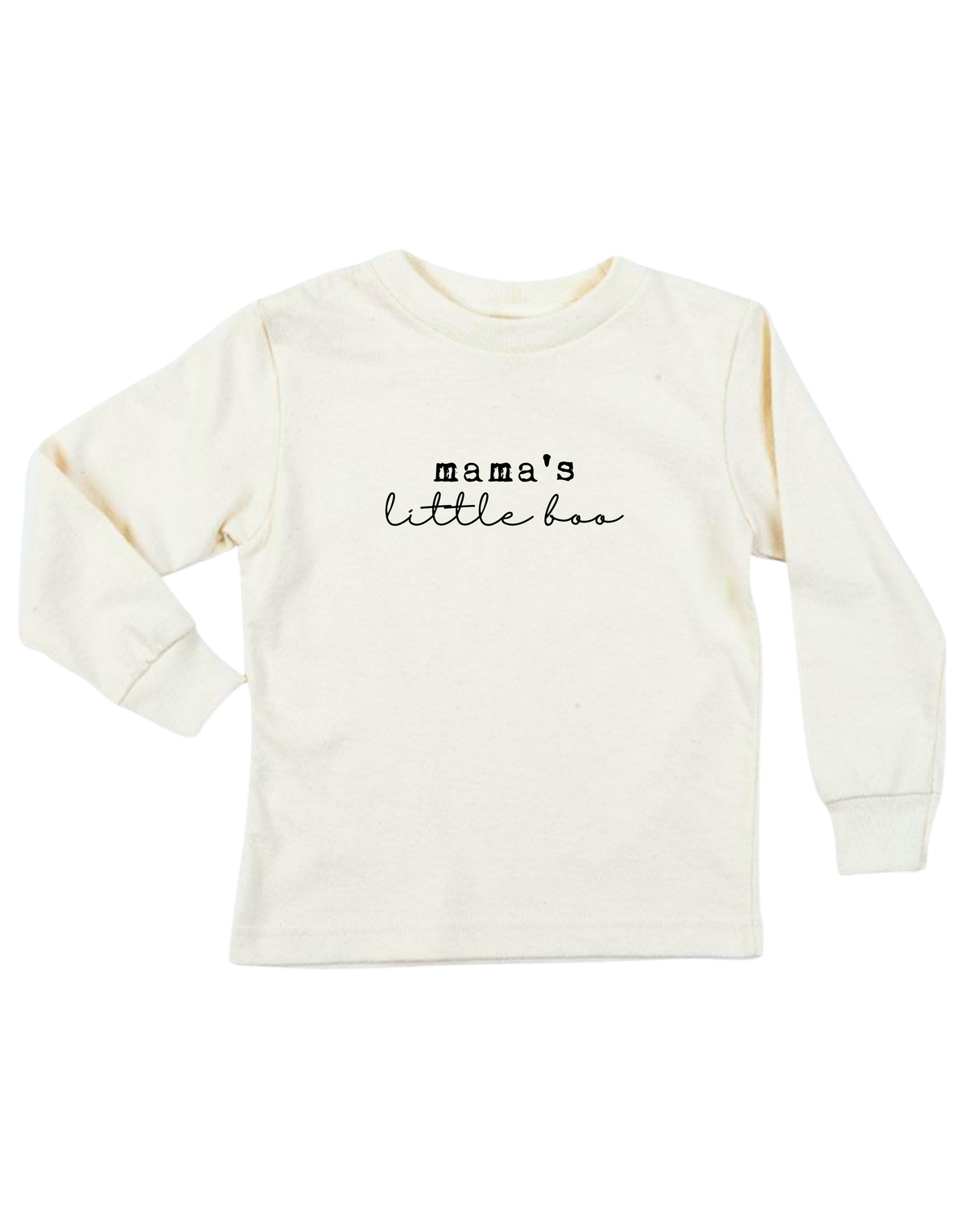 Mama’s Little Boo Organic Cotton Kids T-Shirt – Long Sleeve, 2Y–12Y