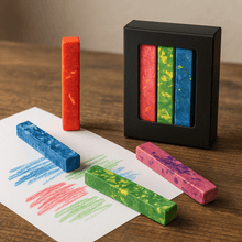 Load image into Gallery viewer, Handmade Marbled Beeswax Crayons
