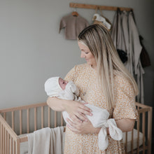 Load image into Gallery viewer, Mushie Organic Cotton Ribbed Baby Bonnet
