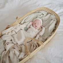 Load image into Gallery viewer, Mushie Organic Cotton Ribbed Baby Bonnet
