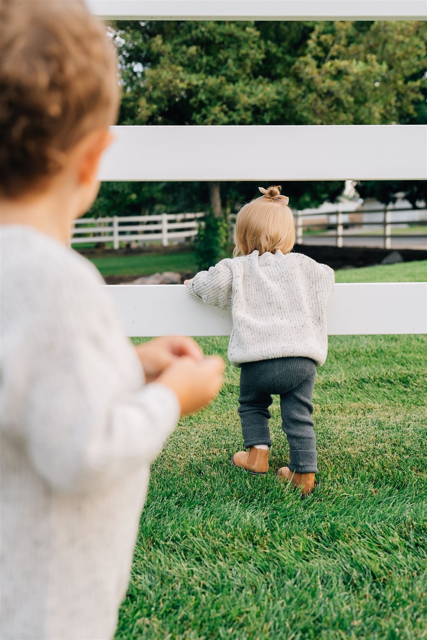 Mebie Baby Organic Cotton Knit Leggings | Charcoal
