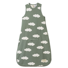 Load image into Gallery viewer, Organic Cotton Sleeping Bag - Lily Pad Cloud Print
