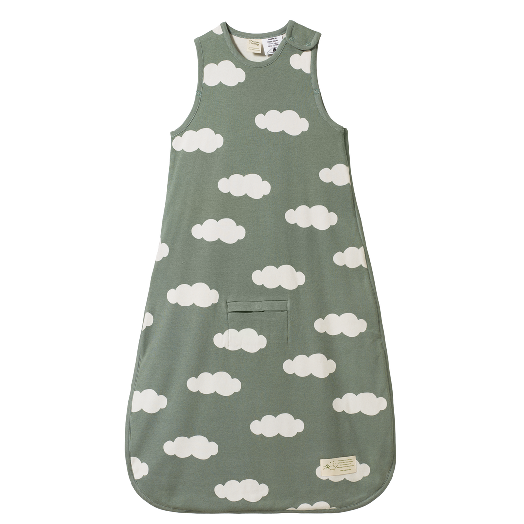 Organic Cotton Sleeping Bag - Lily Pad Cloud Print