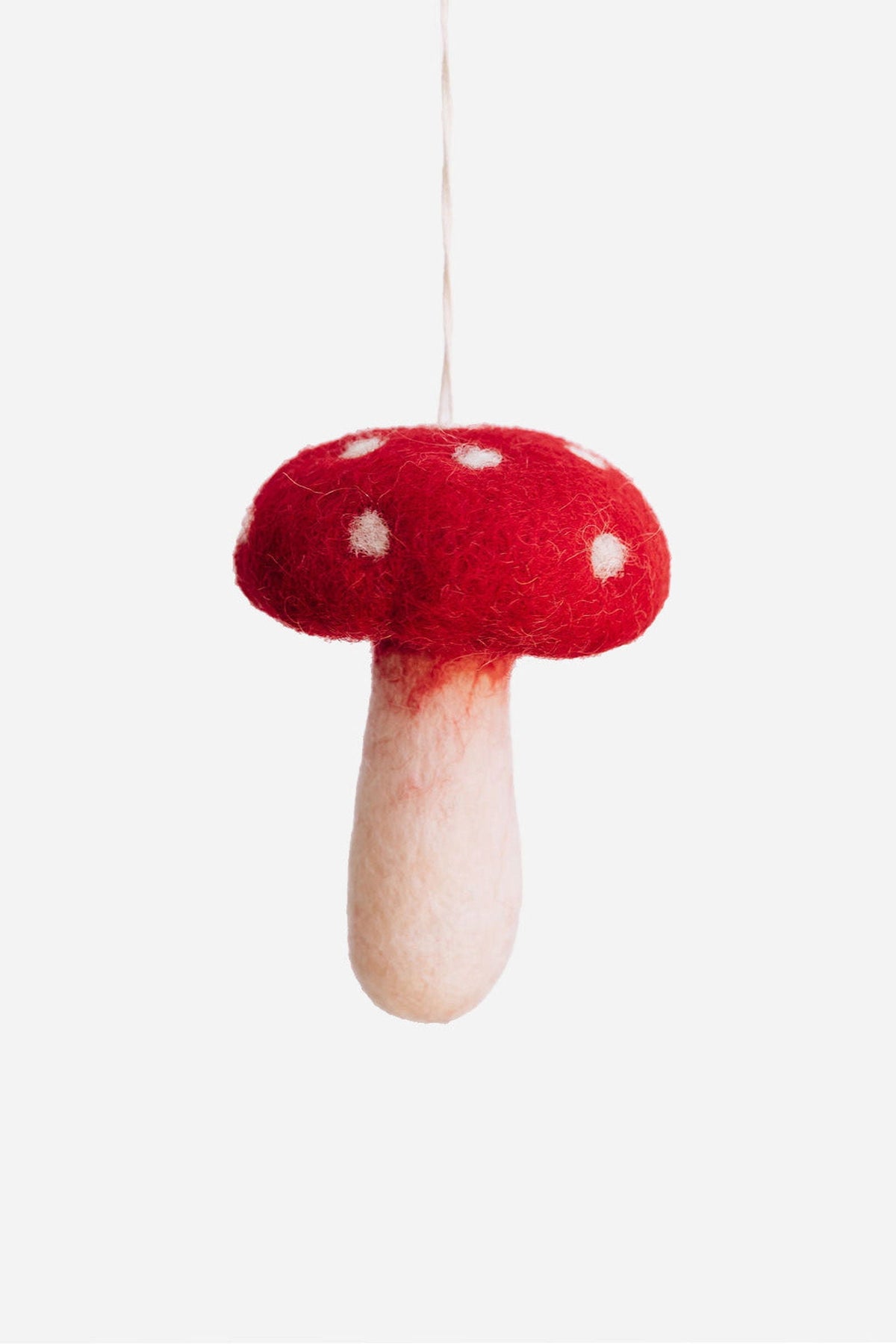 Mushroom Ornament – Handmade Wool Felt Holiday Decor