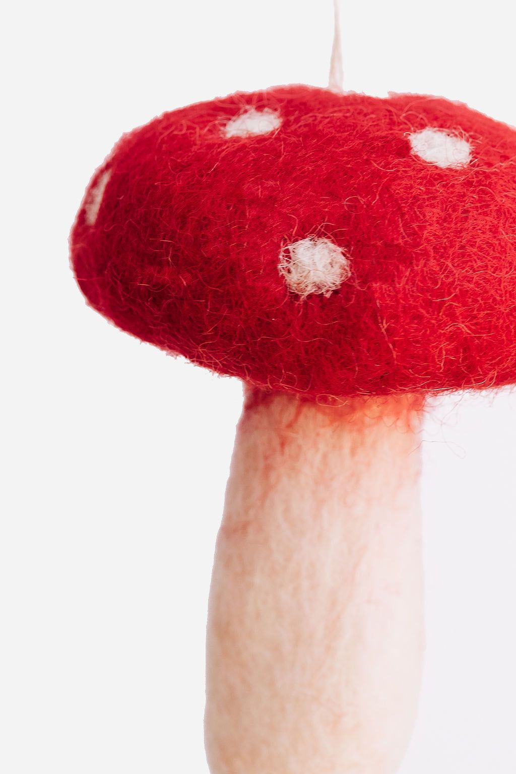 Mushroom Ornament – Handmade Wool Felt Holiday Decor