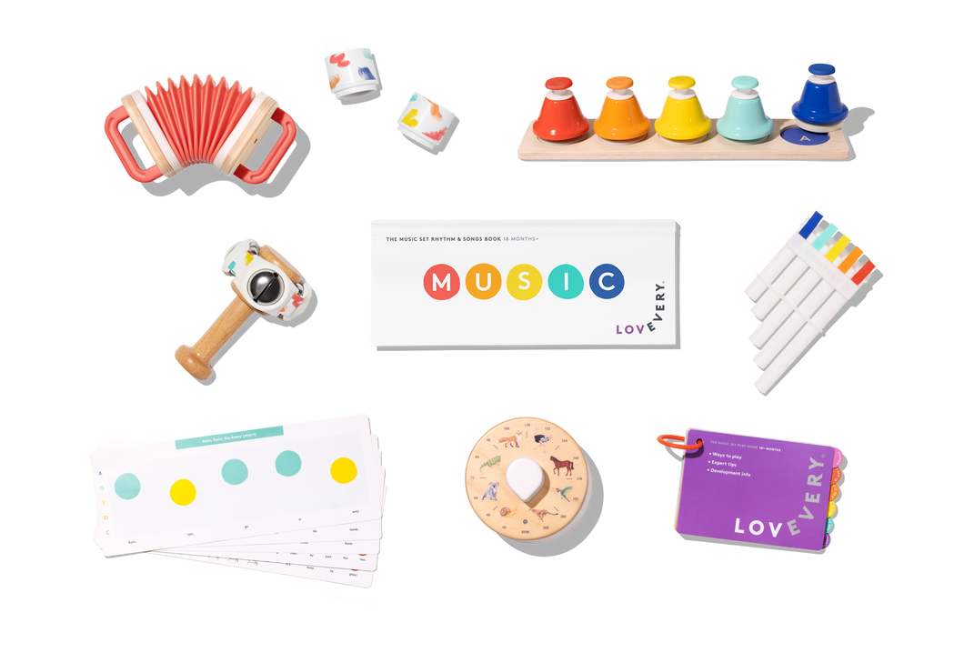 The Music Set - 6 Sustainable Montessori Musical Instruments & Educational Play by Lovevery
