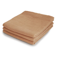 Load image into Gallery viewer, Organic Cotton Muslin Cloths 3-Pack
