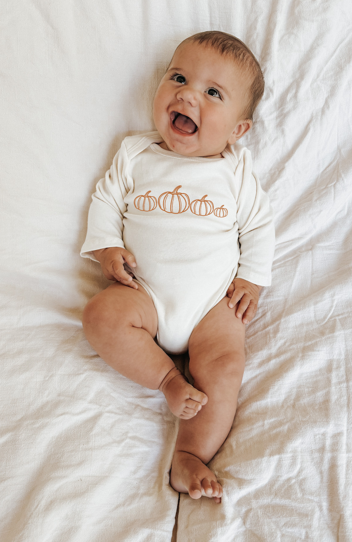 Pumpkin Patch Organic Cotton Baby Bodysuit – Long Sleeve, 0–24M