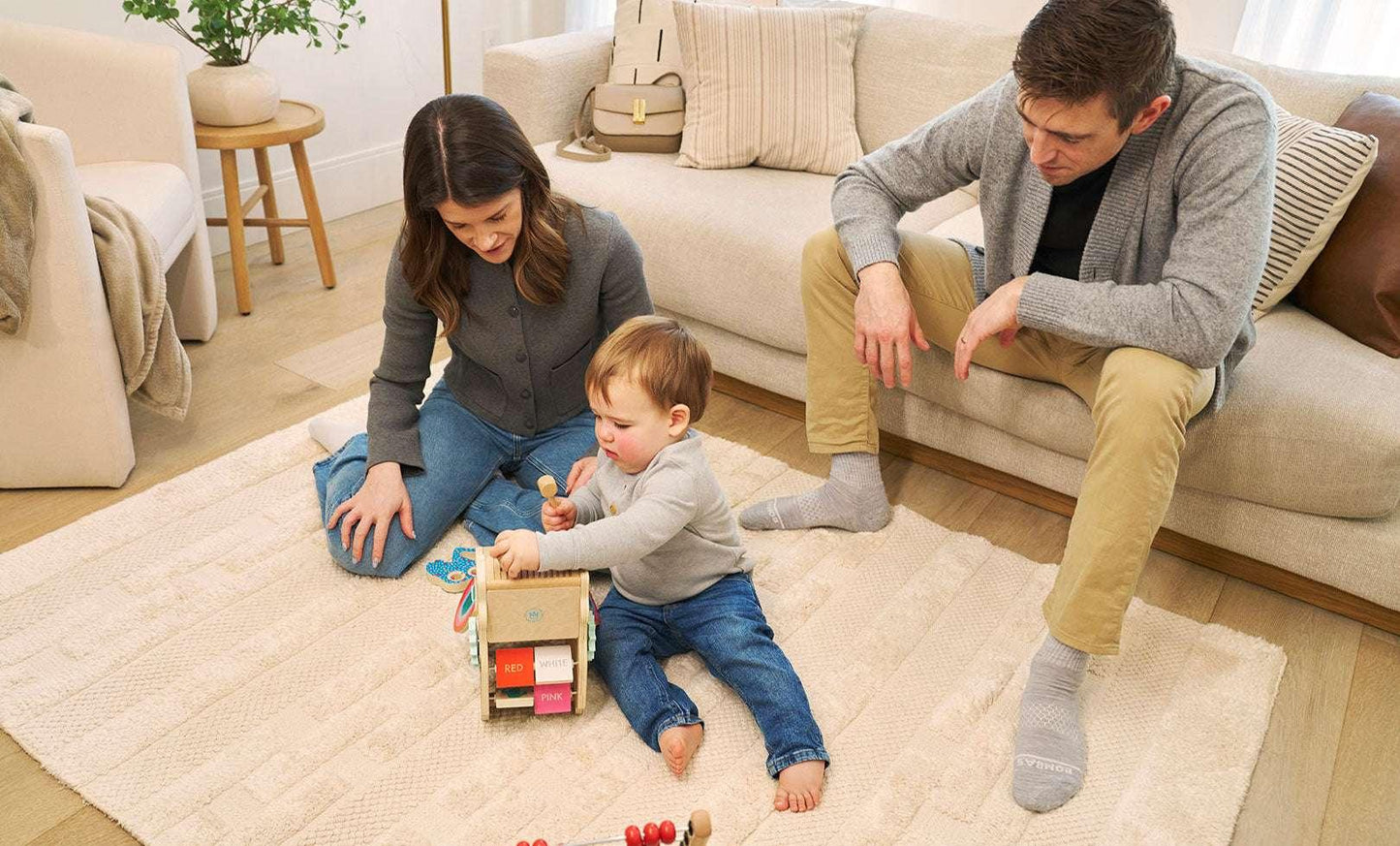 Sage & Wild Nest Organic Cotton Rug - GOTS Certified Sensory Texture Rug