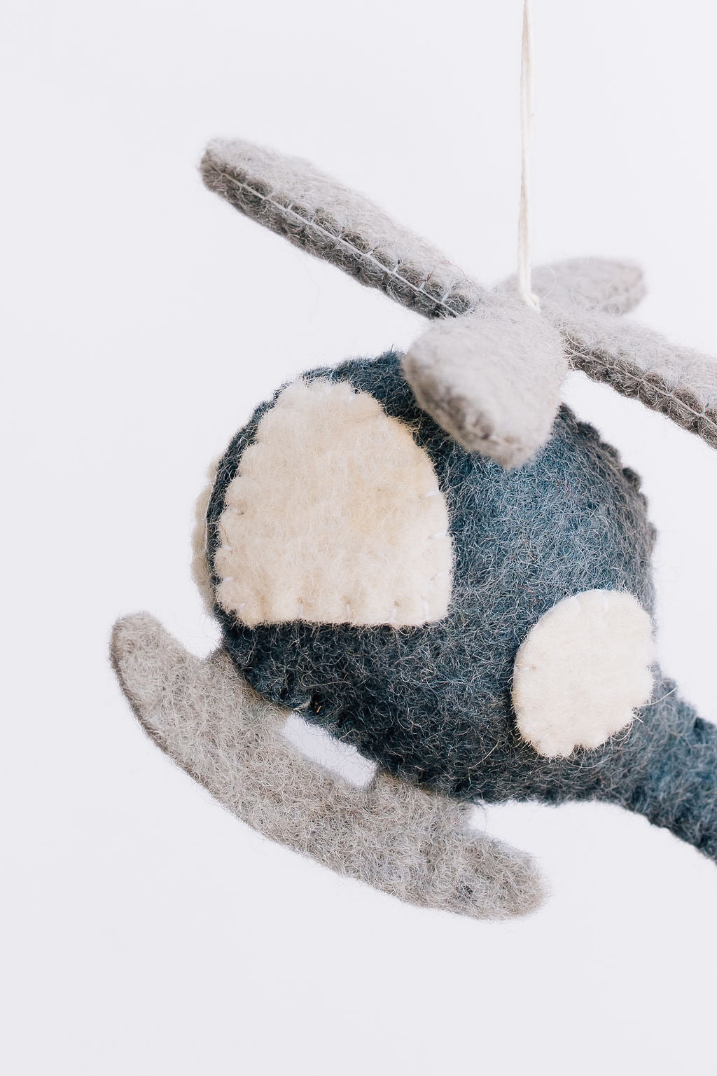 Helicopter Ornament – Handmade Wool Felt Holiday Decor
