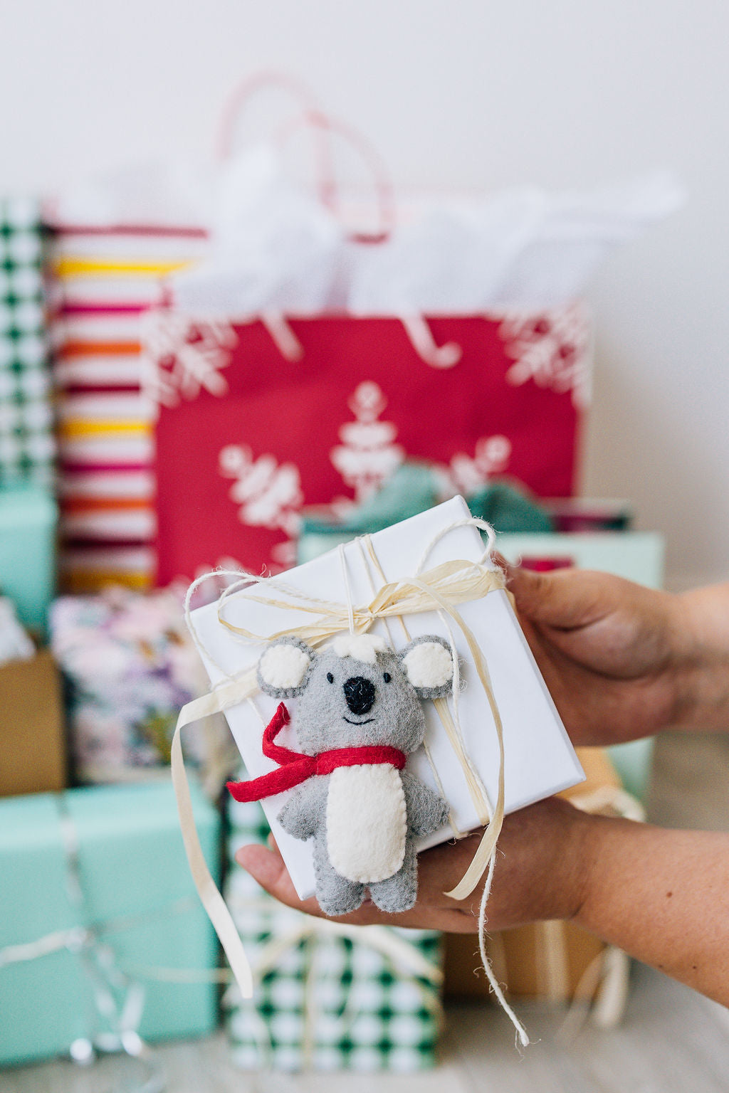 Koala Ornament – Handmade Wool Felt Holiday Decor