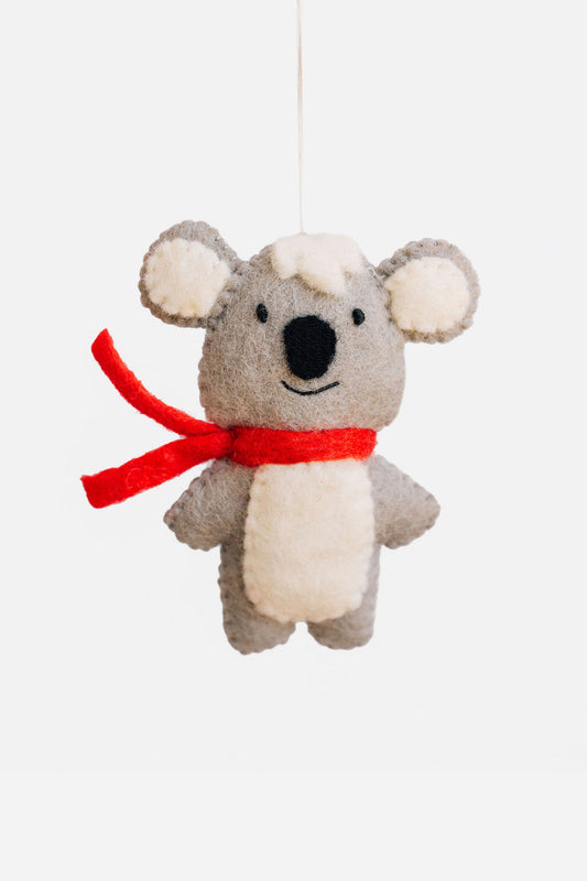 Koala Ornament – Handmade Wool Felt Holiday Decor