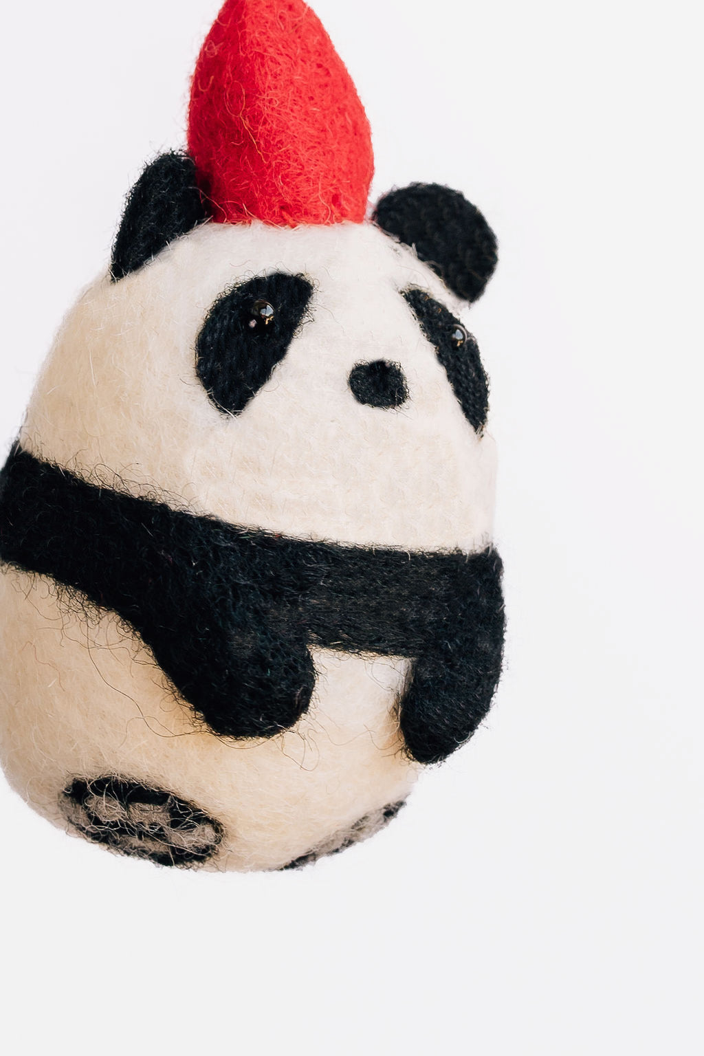 Panda Ornament – Handmade Wool Felt Holiday Decor