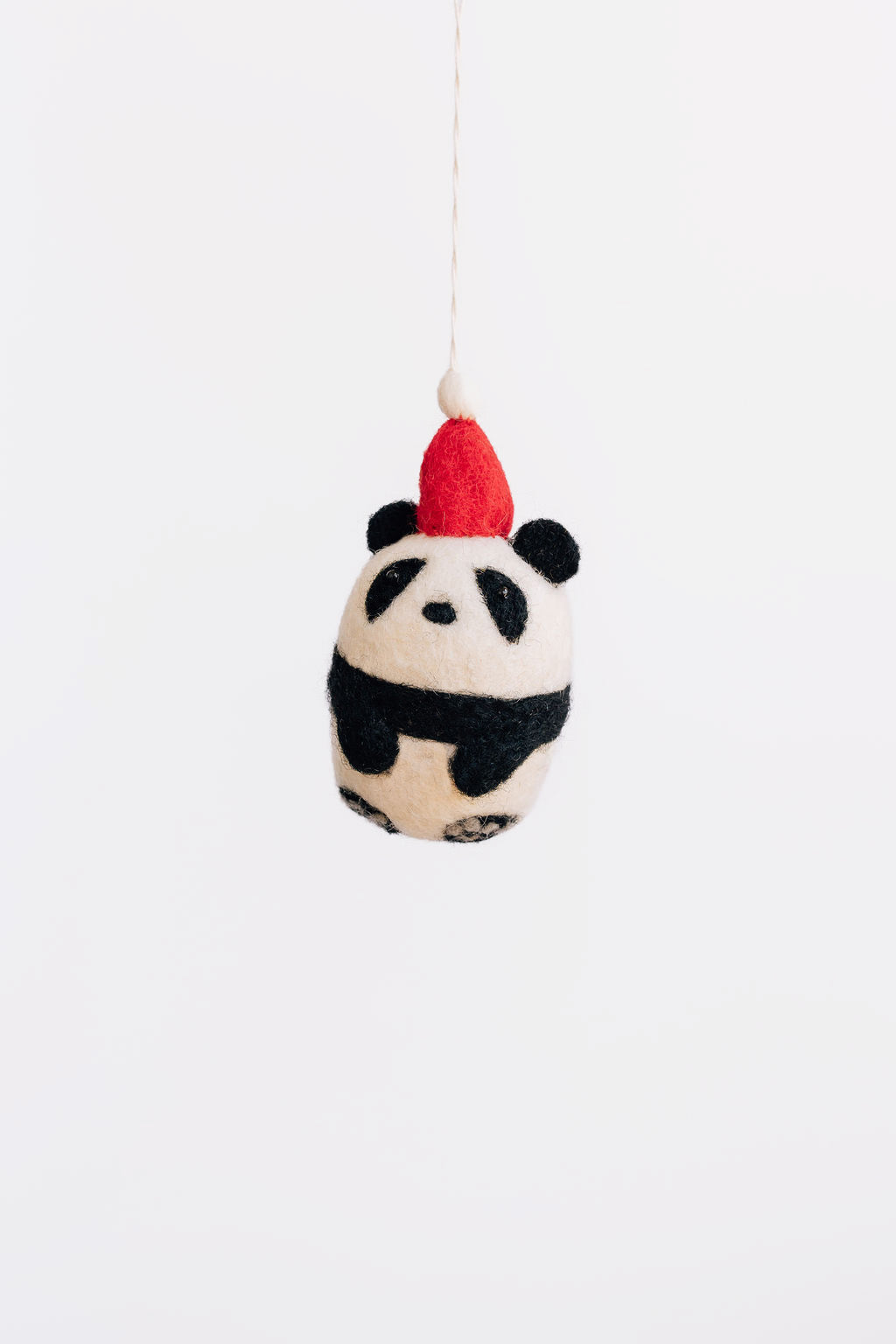 Panda Ornament – Handmade Wool Felt Holiday Decor