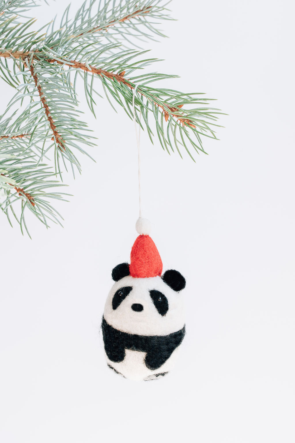 Panda Ornament – Handmade Wool Felt Holiday Decor