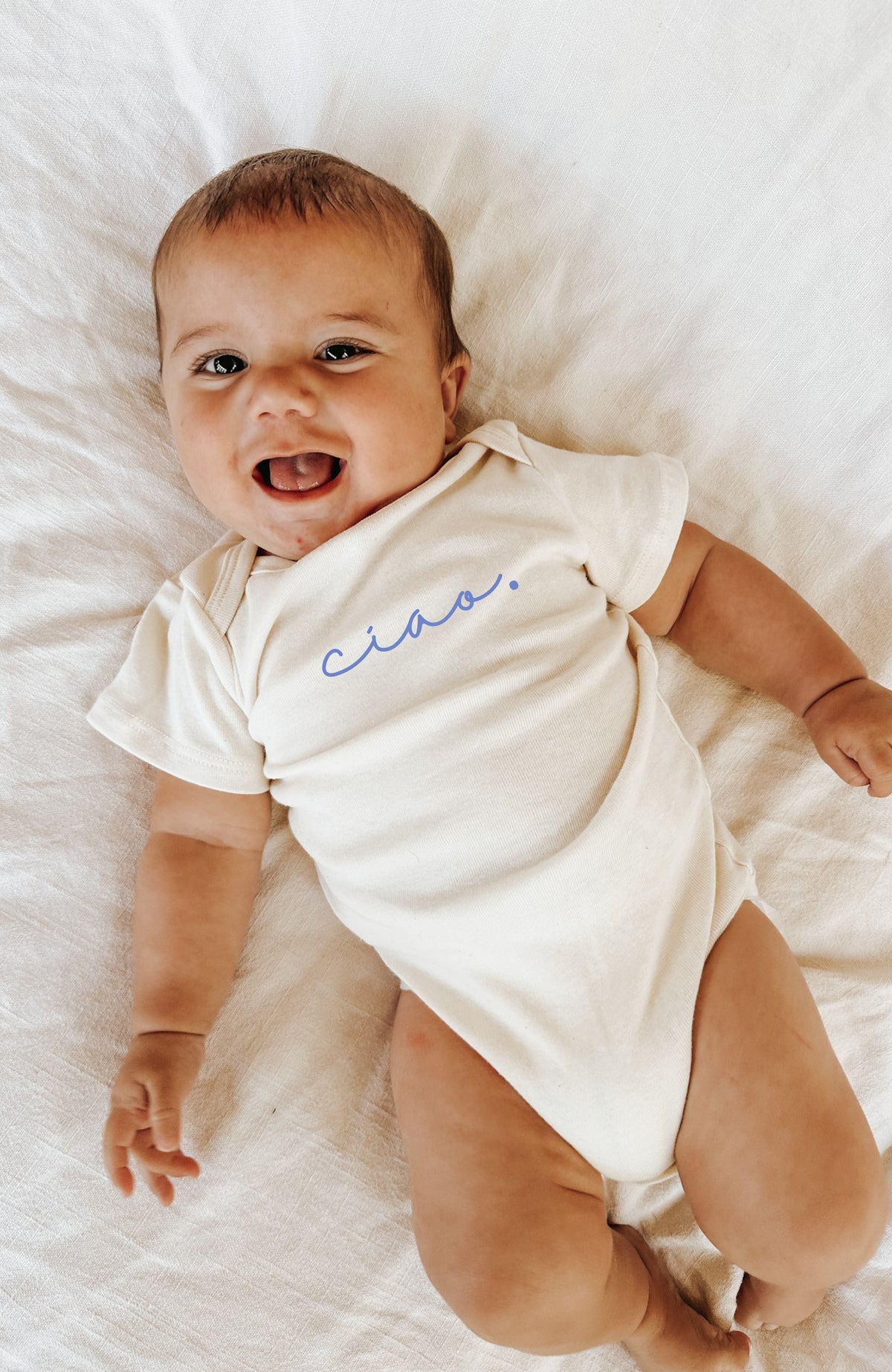 Ciao Organic Cotton Baby Bodysuit – Short Sleeve, 0–24M