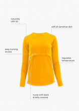 Load image into Gallery viewer, Women&#39;s Nursing Long Sleeve Baselayer Long Sleeve Shirt - 100% Merino Wool

