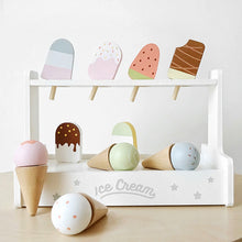 Load image into Gallery viewer, 15 Pcs Wooden Popsicle Ice Cream Bar Pretend Play Set
