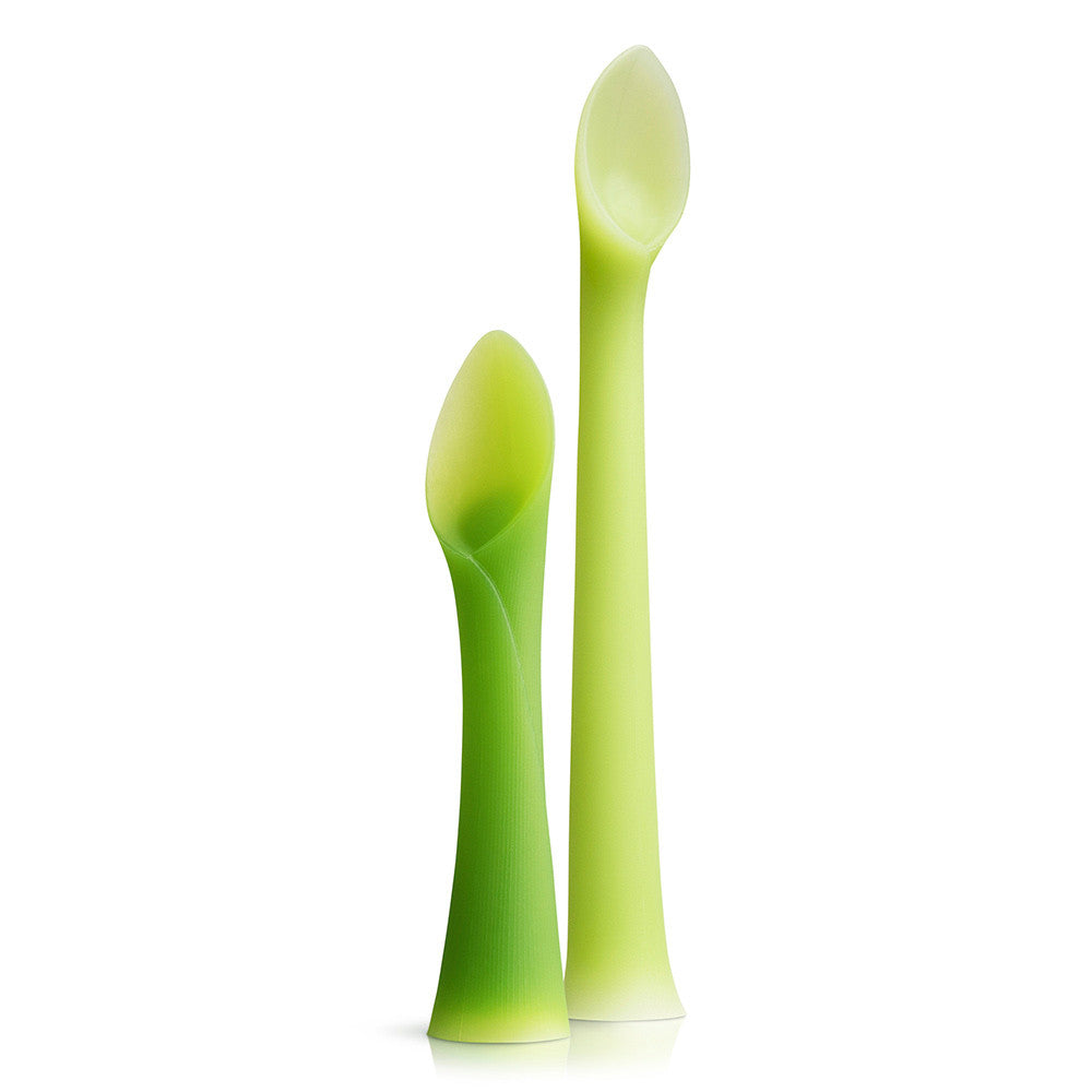 Olababy Baby Spoon Set: Feeding Spoon + Self-Feeding Training Spoon