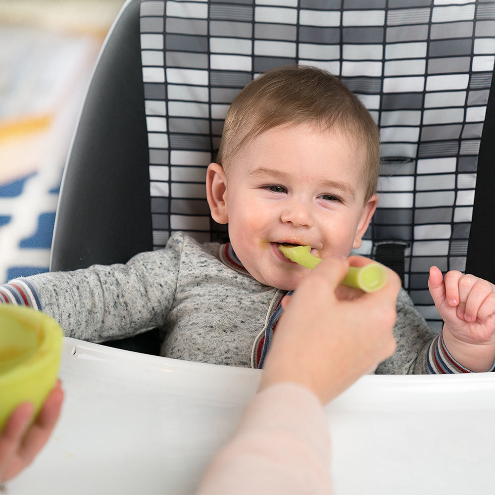 Olababy Baby Spoon Set: Feeding Spoon + Self-Feeding Training Spoon