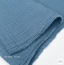 Load image into Gallery viewer, Set of 5 - Boy Burp Cloths in Organic Cotton Double Gauze
