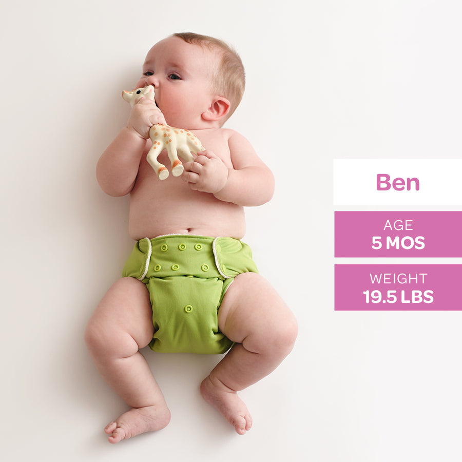 One Size Pocket Cloth Diaper – Adjustable 10–35 lb, Inserts Not Included