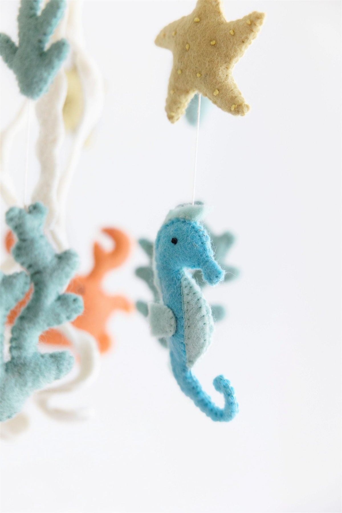 Nivas Ocean Life Crib Mobile – Handmade Wool Felt Nursery Mobile