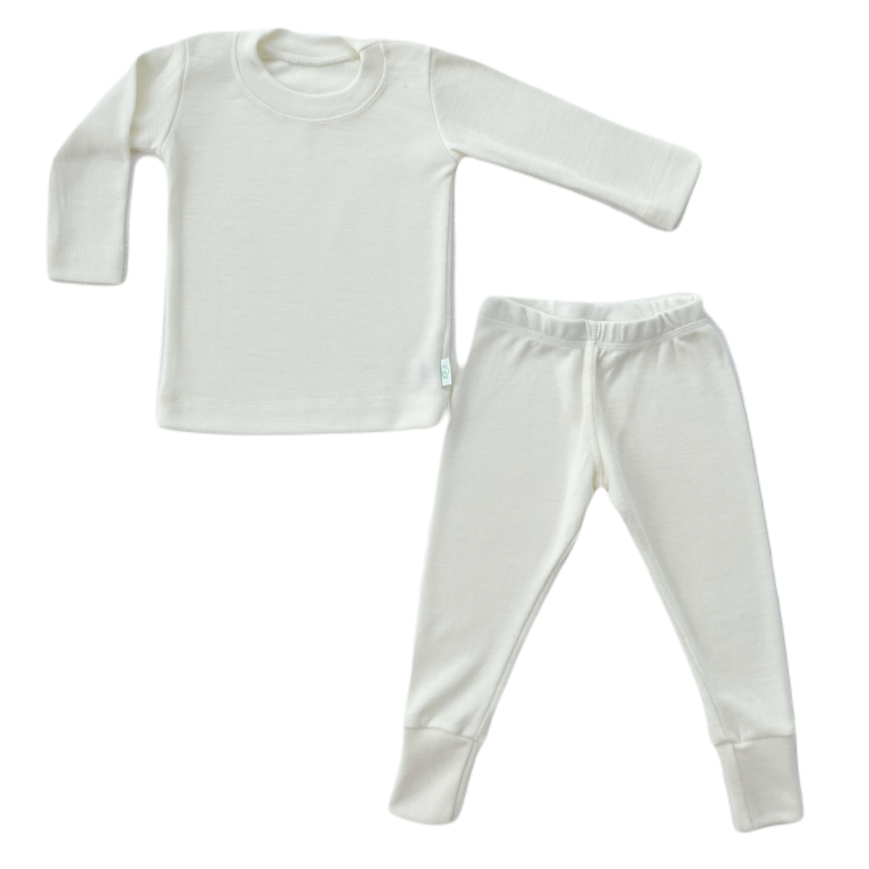 Baby in Merino Thermal Base Layer Set - 100% Non-Superwash Merino Wool 250gsm | Off White