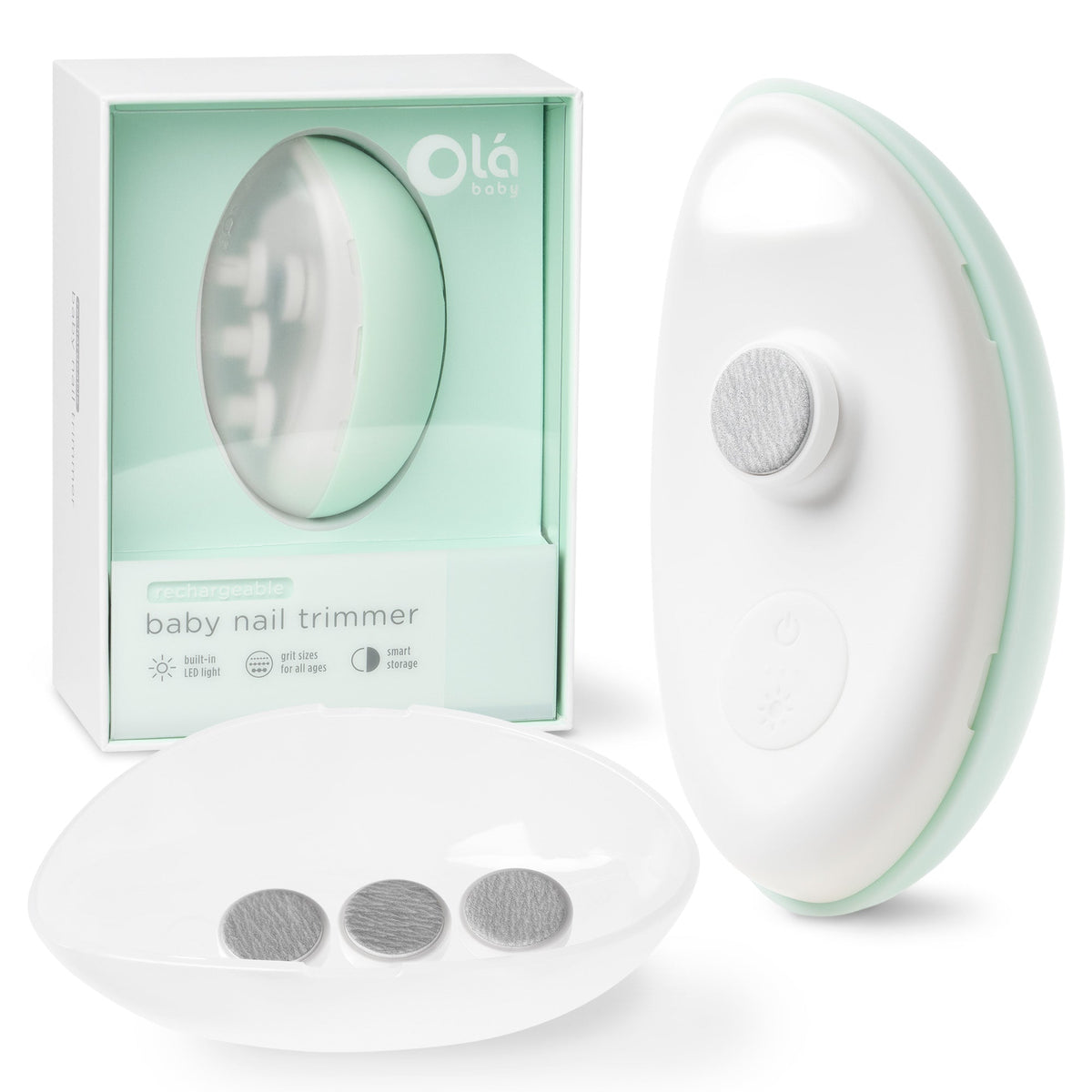 Olababy Electric Baby Nail Trimmer That Files, No Blade, Newborn+