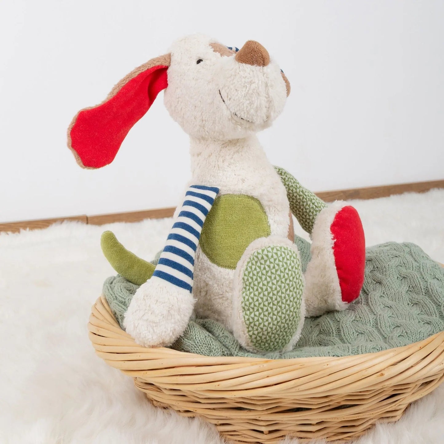 Organic Dog Plush Toy | Natural Cotton & Lambswool Stuffed Animal